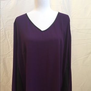 Lane Bryant Longsleeved Purple HiLo Top